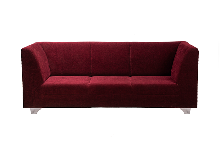 TR Claret Three Seater Sofa